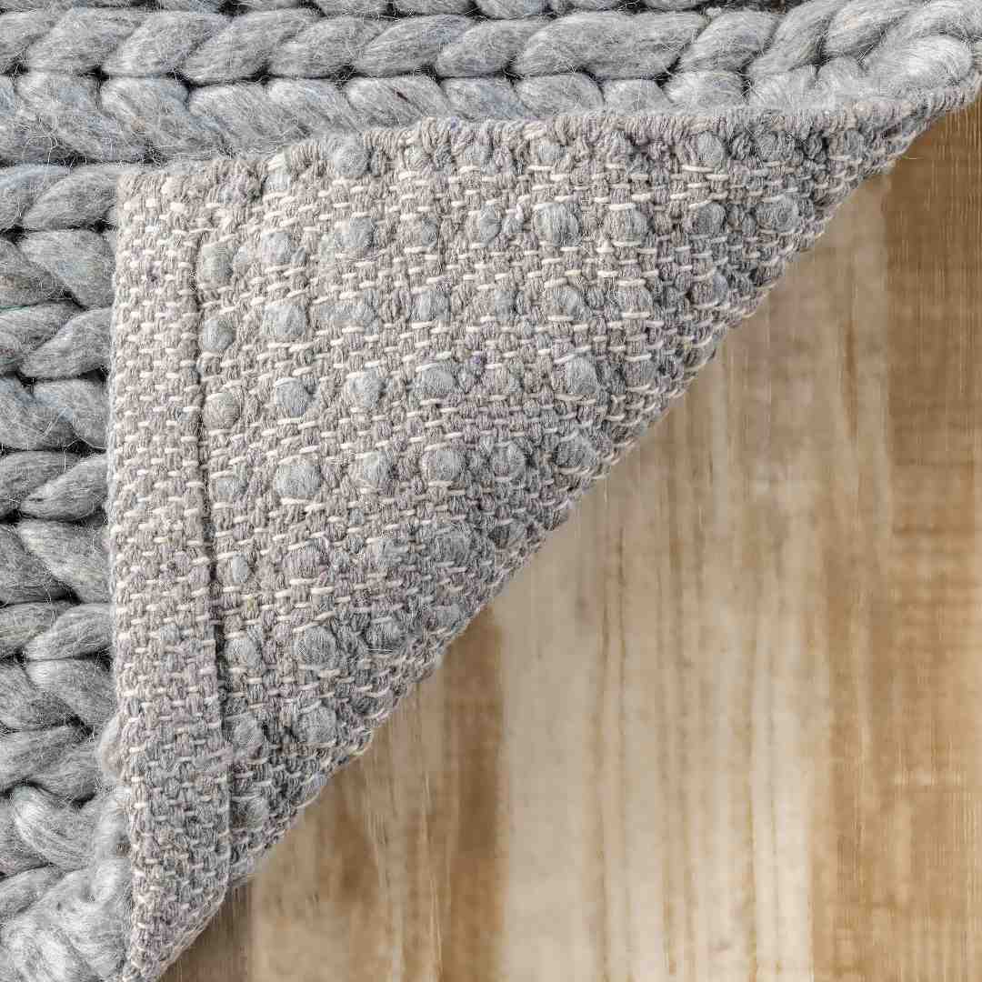 Grey Braided | Chunky  Handwoven Rugs Online